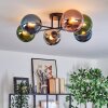 Gastor Plafoniera, Lampada a sfera 62 cm Blu, Cromo, Verde, Ramato, Grigio fumo, 6-Luci