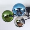 Gastor Plafoniera, Lampada a sfera 62 cm Blu, Cromo, Verde, Ramato, Grigio fumo, 6-Luci