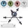 Gastor Plafoniera, Lampada a sfera 62 cm Blu, Cromo, Verde, Ramato, Grigio fumo, 6-Luci