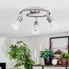 Mirlo Plafoniera, Faretto da soffitto Cromo, Nichel opaco, 3-Luci