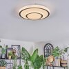 Borin Plafoniera LED Grigio, Bianco, 1-Luce