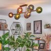 Gastor Plafoniera, Lampada a sfera Blu, Cromo, Verde, Ramato, Grigio fumo, 10-Luci