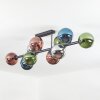 Gastor Plafoniera, Lampada a sfera Blu, Cromo, Verde, Ramato, Grigio fumo, 10-Luci