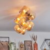 Koyoto Plafoniera, Lampada a sfera Oro, Nero, 8-Luci