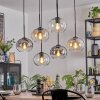 Apedo Lampadario a sospensione, Lampada a sfera, Lampada a sospensione Ambrato, Chiaro, Grigio fumo, 6-Luci