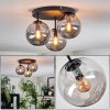 Gastor Plafoniera, Lampada a sfera 30 cm Grigio fumo, 3-Luci