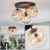 Gastor Plafoniera, Lampada a sfera 30 cm Ambrato, Chiaro, 3-Luci