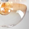 Gastor Plafoniera, Lampada a sfera 30 cm Ambrato, Chiaro, 3-Luci