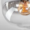 Gastor Plafoniera, Lampada a sfera Ambrato, Chiaro, Grigio fumo, 3-Luci