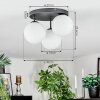 Gastor Plafoniera, Lampada a sfera Bianco, 3-Luci Gastor Plafoniera, Lampada a sfera Bianco, 3-Luci