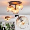 Koyoto Plafoniera, Lampada a sfera 30 cm Ambrato, Chiaro, 3-Luci
