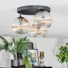 Koyoto Plafoniera, Lampada a sfera 30 cm Ambrato, Chiaro, 3-Luci