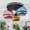 Koyoto Plafoniera, Lampada a sfera 30 cm Blu, Oro, Ramato, 3-Luci