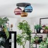 Koyoto Plafoniera, Lampada a sfera 30 cm Blu, Oro, Ramato, 3-Luci
