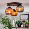 Koyoto Plafoniera, Lampada a sfera 30 cm Blu, Oro, Ramato, 3-Luci