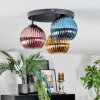 Koyoto Plafoniera, Lampada a sfera 30 cm Blu, Oro, Ramato, 3-Luci
