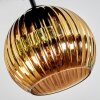 Koyoto Plafoniera, Lampada a sfera 30 cm Blu, Oro, Ramato, 3-Luci