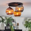 Koyoto Plafoniera, Lampada a sfera 30 cm Blu, Oro, Ramato, 3-Luci
