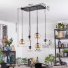 Koyoto Lampadario a sospensione, Lampada a sfera, Lampada a sospensione Ambrato, Chiaro, 6-Luci