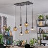 Koyoto Lampadario a sospensione, Lampada a sfera, Lampada a sospensione Ambrato, Chiaro, 6-Luci
