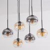 Apedo Lampadario a sospensione, Lampada a sfera, Lampada a sospensione Ambrato, Chiaro, Grigio fumo, 6-Luci