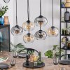 Apedo Lampadario a sospensione, Lampada a sfera, Lampada a sospensione Ambrato, Chiaro, Grigio fumo, 6-Luci