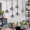 Ripoll Lampadario a sospensione, Lampada a sfera, Lampada a sospensione Chiaro, Grigio fumo, 6-Luci