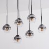 Ripoll Lampadario a sospensione, Lampada a sfera, Lampada a sospensione Chiaro, Grigio fumo, 6-Luci