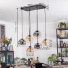 Ripoll Lampadario a sospensione, Lampada a sfera, Lampada a sospensione Ambrato, Chiaro, Grigio fumo, 6-Luci