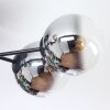 Gastor Plafoniera, Lampada a sfera Cromo, Chiaro, Grigio fumo, 6-Luci