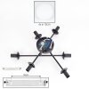 Gastor Plafoniera, Lampada a sfera Bianco, 6-Luci