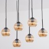 Koyoto Lampadario a sospensione, Lampada a sfera, Lampada a sospensione Ambrato, 6-Luci