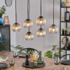 Koyoto Lampadario a sospensione, Lampada a sfera, Lampada a sospensione Ambrato, Chiaro, 6-Luci