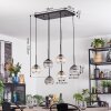 Koyoto Lampadario a sospensione, Lampada a sfera, Lampada a sospensione Ambrato, Chiaro, Grigio fumo, 6-Luci