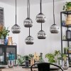 Ripoll Lampadario a sospensione, Lampada a sfera, Lampada a sospensione Cromo, Grigio fumo, 6-Luci