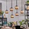 Ripoll Lampadario a sospensione, Lampada a sfera, Lampada a sospensione Cromo, Grigio fumo, 6-Luci