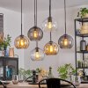 Koyoto Lampadario a sospensione, Lampada a sfera, Lampada a sospensione Ambrato, Chiaro, Grigio fumo, 6-Luci