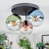Gastor Plafoniera, Lampada a sfera Blu, Verde, Chiaro, Ramato, 3-Luci