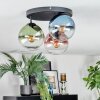 Gastor Plafoniera, Lampada a sfera Blu, Verde, Chiaro, Ramato, 3-Luci