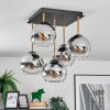 Koyoto Plafoniera, Lampada a sfera Oro, Nero, 5-Luci