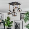 Koyoto Plafoniera, Lampada a sfera Oro, Nero, 5-Luci