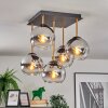 Koyoto Plafoniera, Lampada a sfera Oro, Nero, 5-Luci
