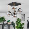 Koyoto Plafoniera, Lampada a sfera Oro, Nero, 5-Luci