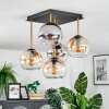 Koyoto Plafoniera, Lampada a sfera Oro, Nero, 5-Luci