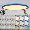 Zuren Plafoniera, Panel LED Nero, 1-Luce, Cambia colore