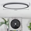 Zuren Plafoniera, Panel LED Nero, 1-Luce, Cambia colore