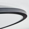 Zuren Plafoniera, Panel LED Nero, 1-Luce, Cambia colore