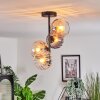 Koyoto Plafoniera, Lampada a sfera 31 cm Ambrato, Chiaro, Grigio fumo, 4-Luci