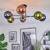 Gastor Plafoniera, Lampada a sfera 80 cm Blu, Cromo, Verde, Ramato, Grigio fumo, 6-Luci