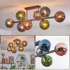 Gastor Plafoniera, Lampada a sfera Blu, Cromo, Verde, Ramato, Grigio fumo, 8-Luci